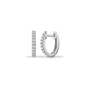 18ct 0.14ct Natural Diamond Oval Huggie Earring