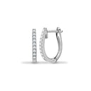 18ct White 0.22ct Natural Diamond Oval Earring