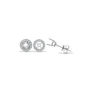 18ct White Natural Diamond Stud Earrings Cuffs - Holds 0.25ct Total