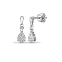18ct White 0.38ct Natural Diamond Pear Shape Drop Earring