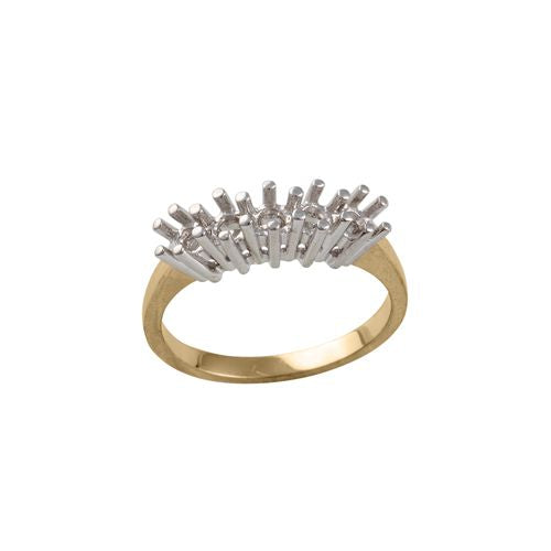 18ct Yellow and white 50pts Natural Diamond Ring Mount