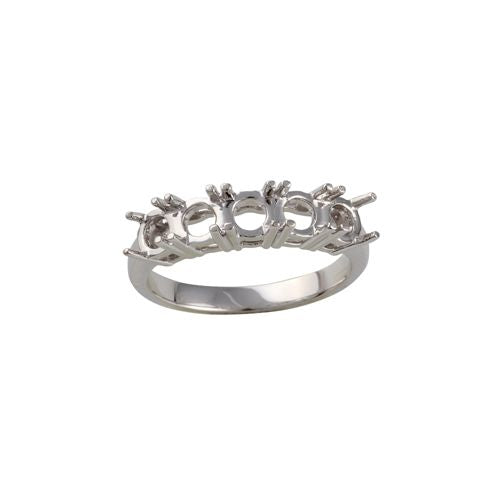 18ct White 2.00ct Natural Diamond 5 stone Ring Mount