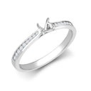 18ct White Gold Natural Diamond Channel-set Wed-fit Ring Mount- Holds