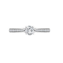 18ct Gold Natural Diamond Pave set Wed-fit Ring Mount- Holds