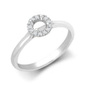 18ct White Gold Natural Diamond Micro-set Halo Wed-fit Ring Mount- Holds 0.25ct