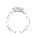 I | 18ct Gold Natural Diamond Claw-set Cluster Halo Oval Ring - Holds 7x5mm