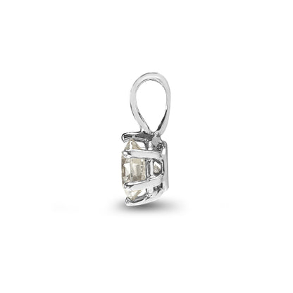 18ct White Gold 1.00ct 6 Claw Natural Diamond Solitaire Pendant