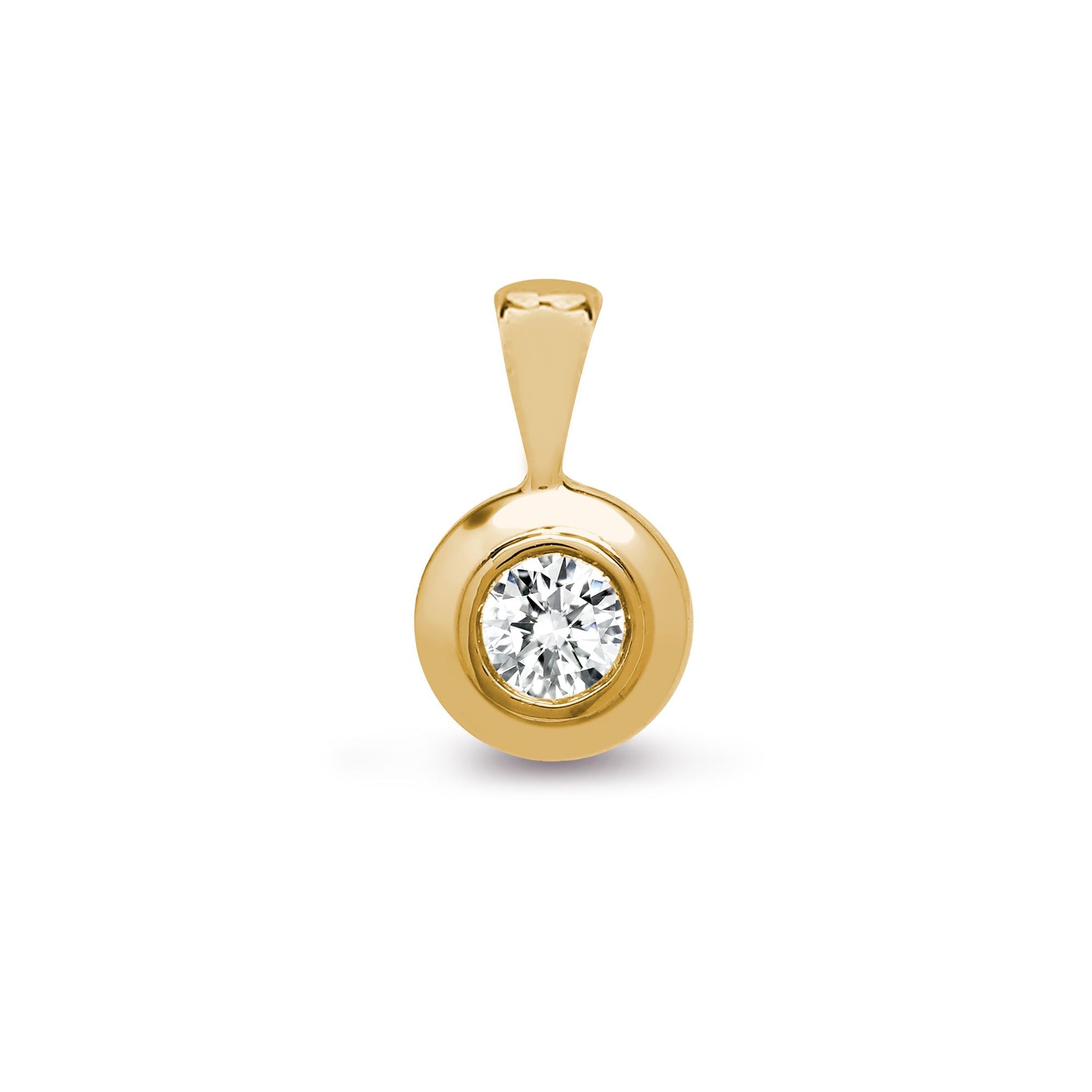 18ct Yellow Gold 25pts Rub over Pendant