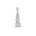18ct White Gold Natural Diamond Pendant