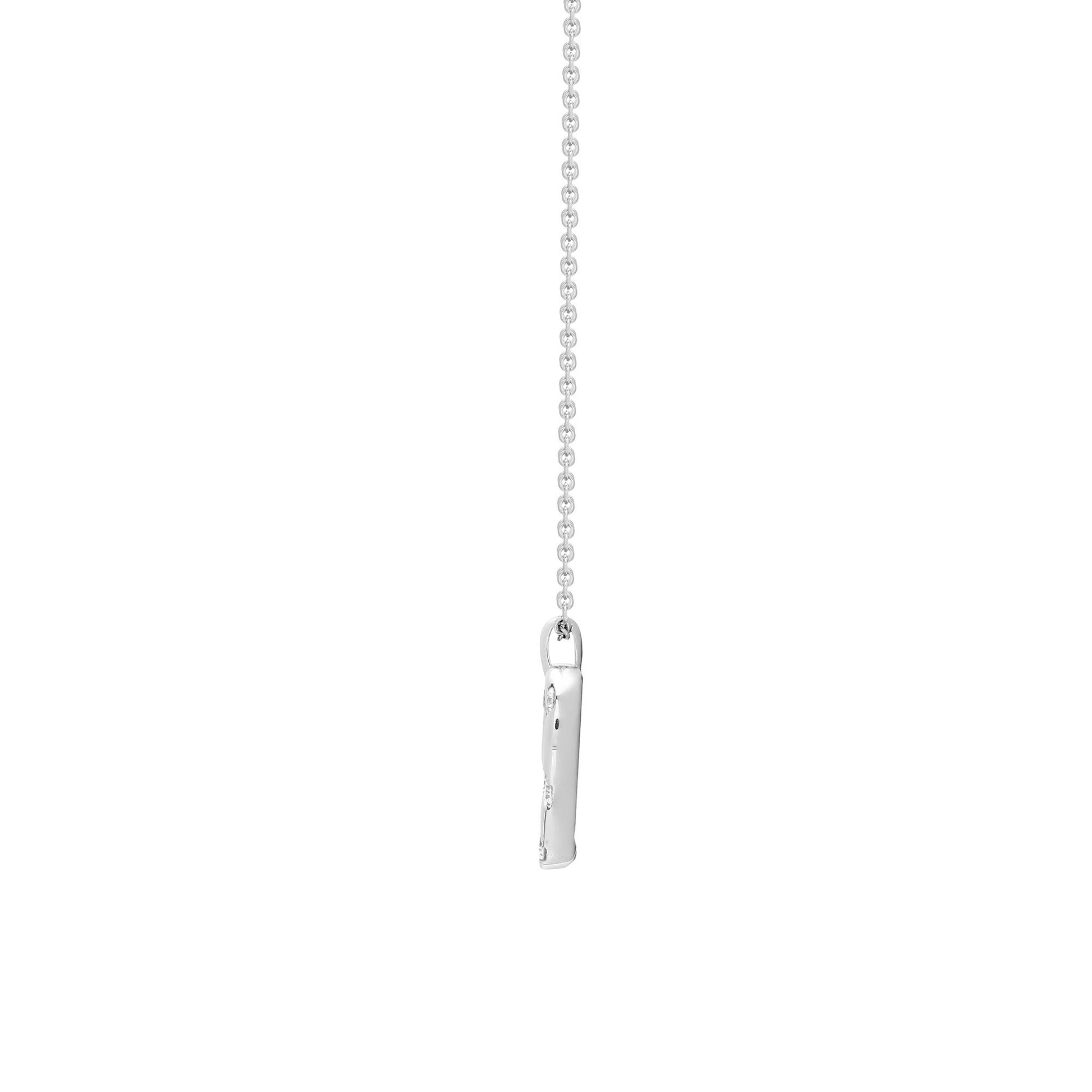 18ct White gold 15pt Natural Diamond pendant - 16" Chain included