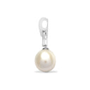18ct White Gold Natural Diamond And Pearl Pendant