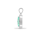 18ct White Gold Natural Diamond And Peridot Pendant
