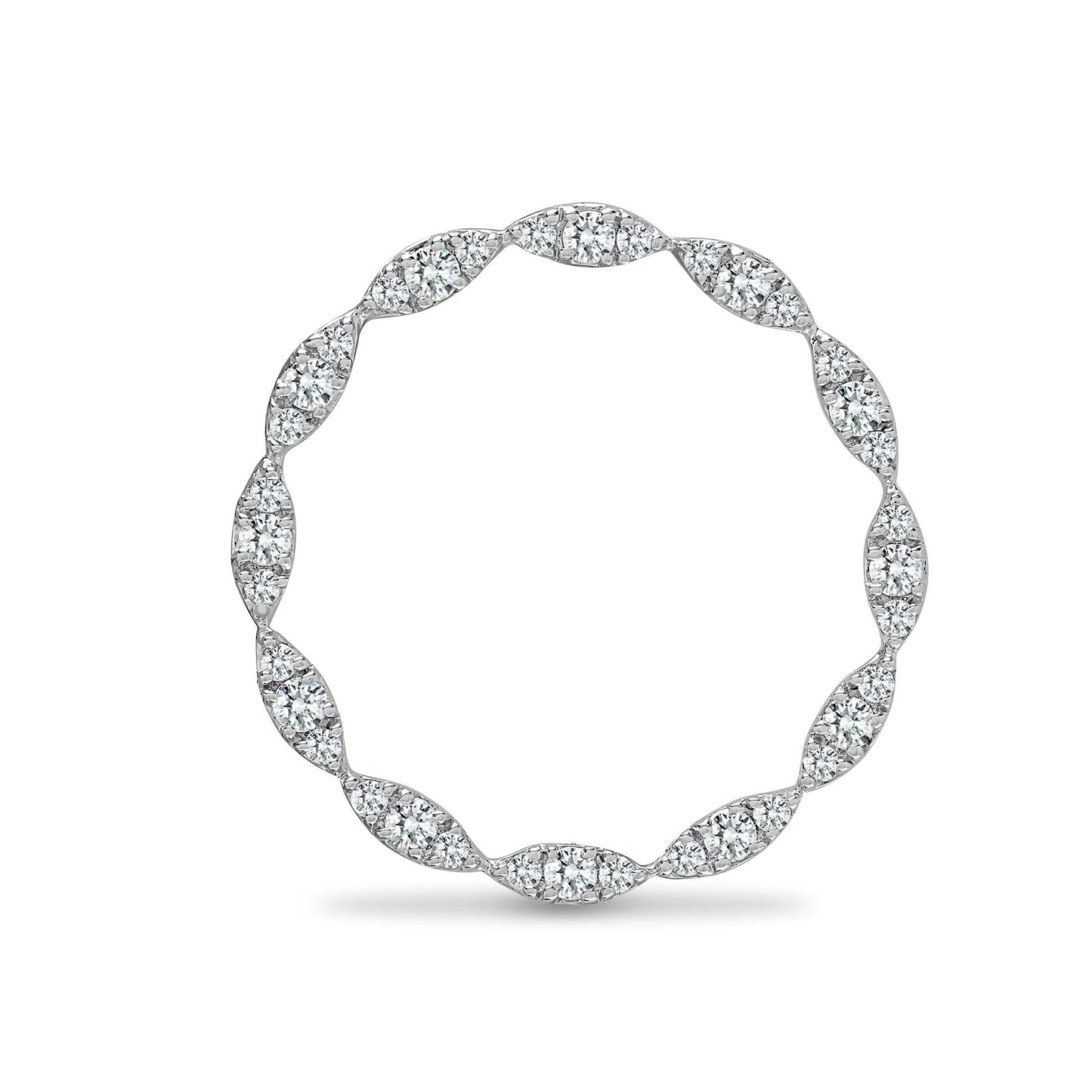 18ct White 0.38ct Natural Diamond Circle Pendant