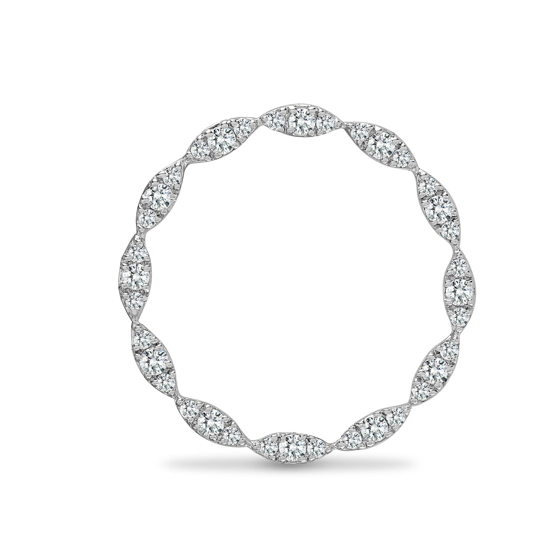 18ct White 0.38ct Natural Diamond Circle Pendant