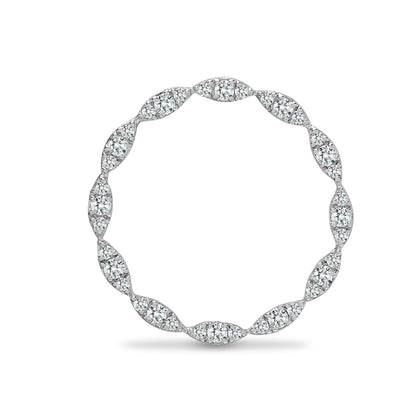 18ct White 0.38ct Natural Diamond Circle Pendant