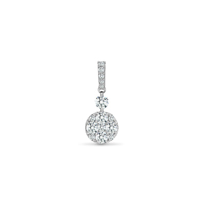 18ct White 0.47ct Natural Diamond Pendant