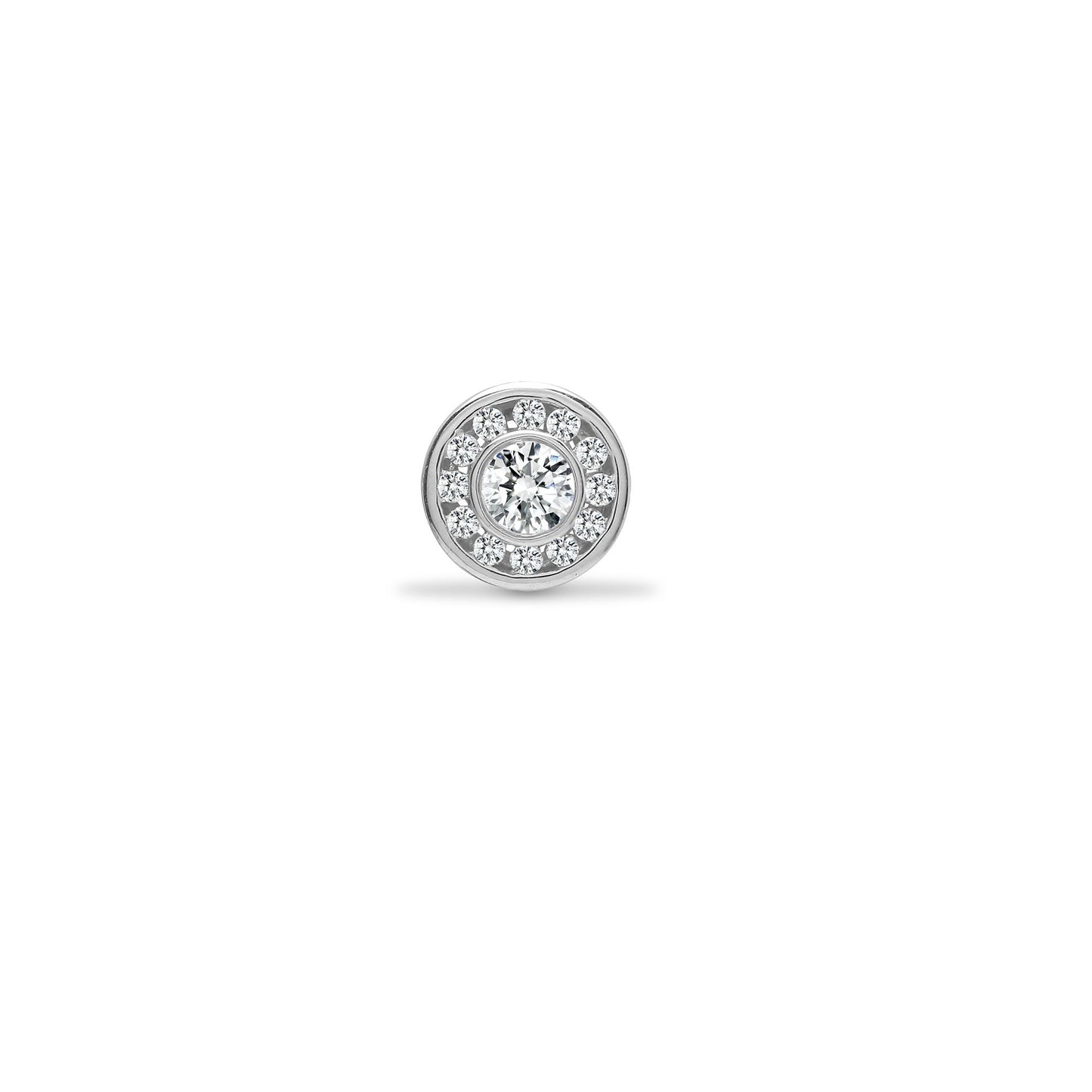 18ct White 0.25ct Natural Diamond Cluster Pendant