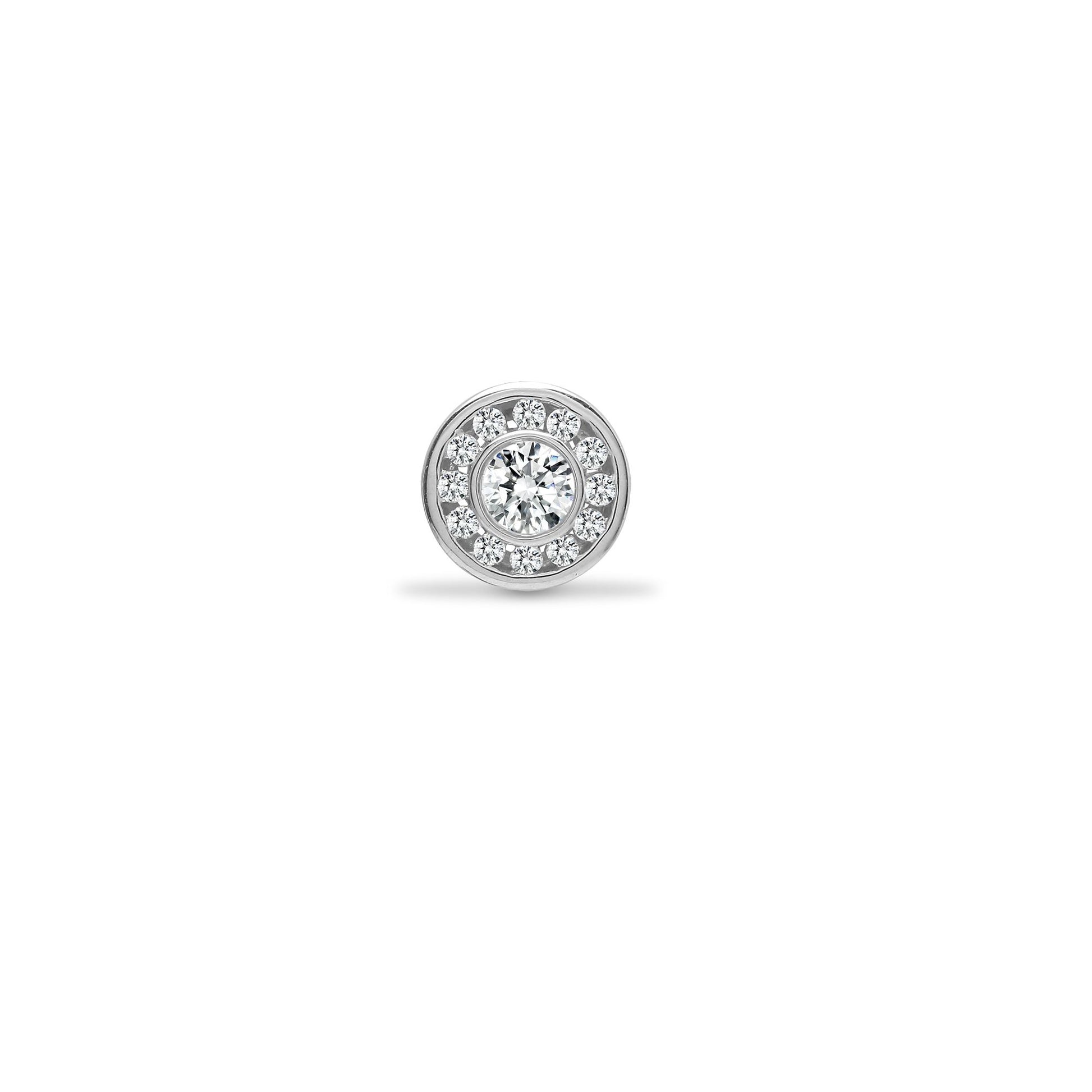 18ct White 0.25ct Natural Diamond Cluster Pendant