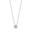 18ct Threaded Rub over set Natural Diamond Pendant