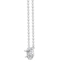 18ct White Gold 0.08ct Natural Diamond Halo Pendant with 16"-18" Chain Extender set with a SI1 Diamond