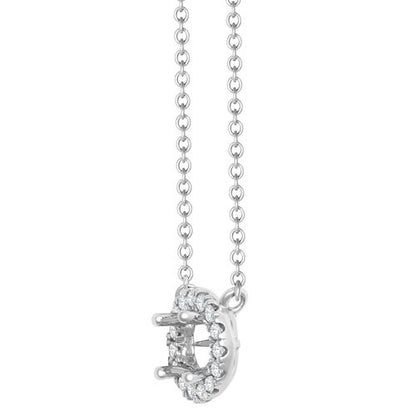 18ct White Gold 0.15ct Natural Diamond Halo Pendant with 16"-18" Chain Extender set with a 0.70ct J I1 Diamond