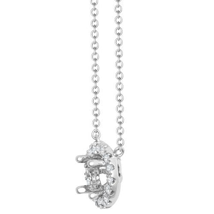 18ct White Gold 0.20ct Natural Diamond Halo Pendant with 16"-18" Chain Extender set with a 1.00ct G SI1 Diamond