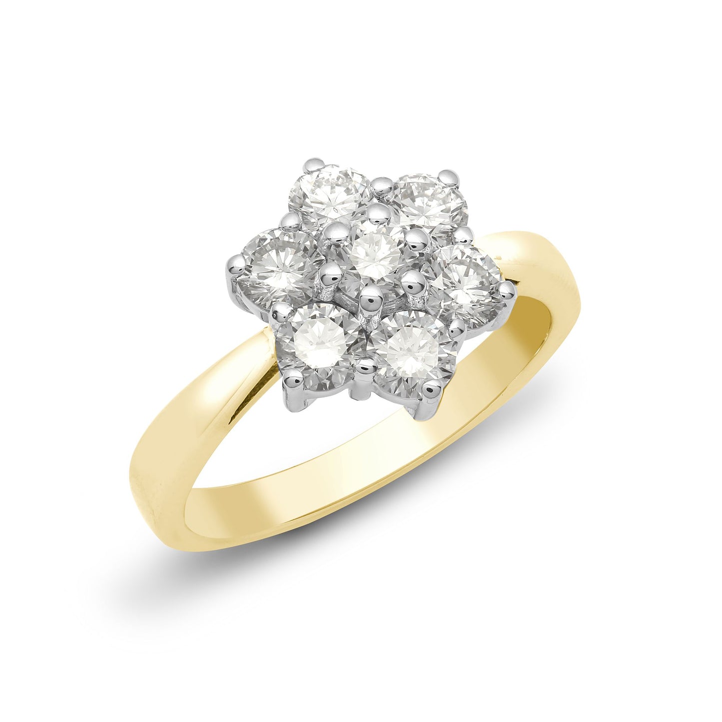 18ct Yellow Gold 75pts Natural Diamond Ring