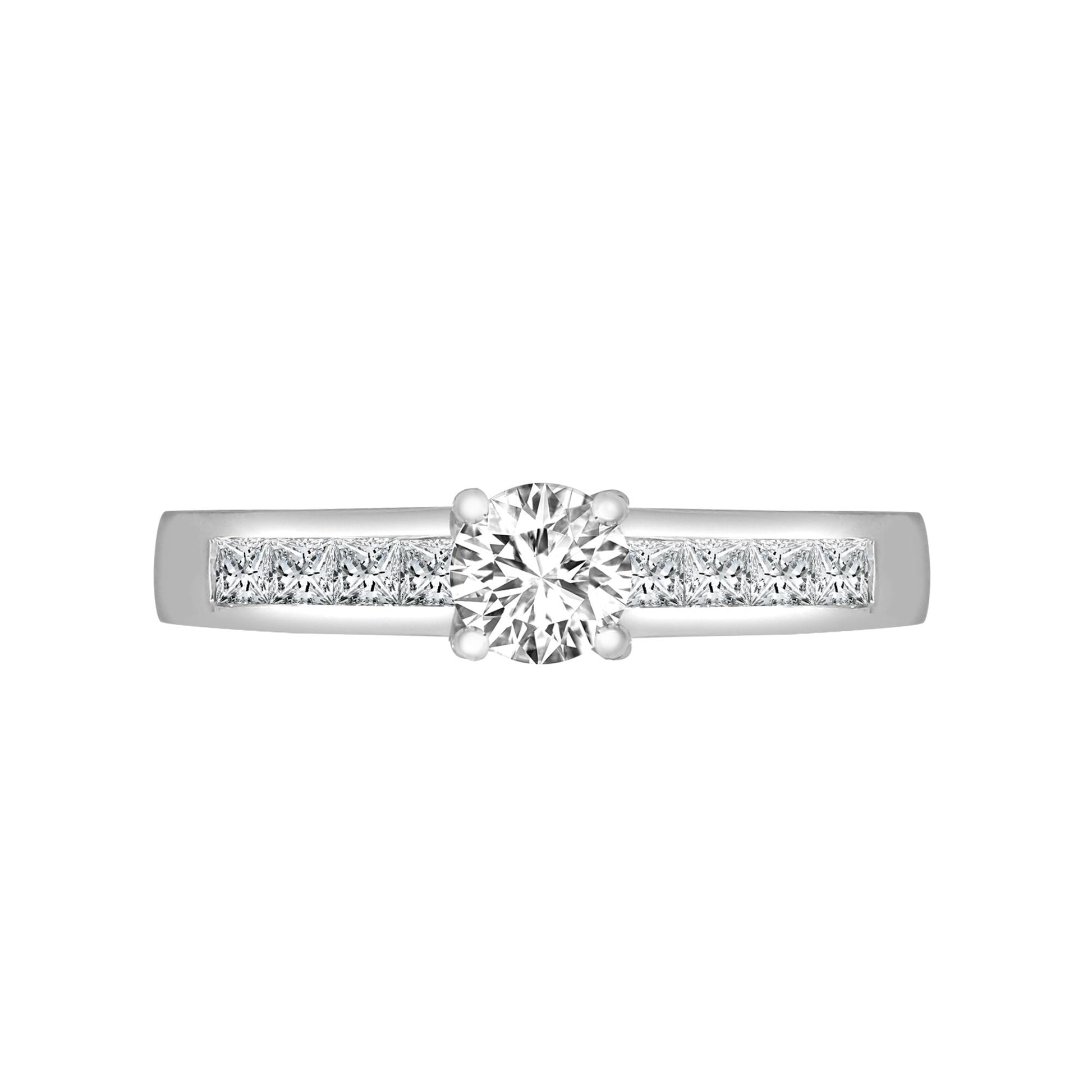 18ct White Gold 0.28ct Natural Diamond Ring. Fits 0.50ct