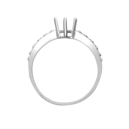 18ct White Gold 25pts Natural Diamond Ring. Fits 50pt