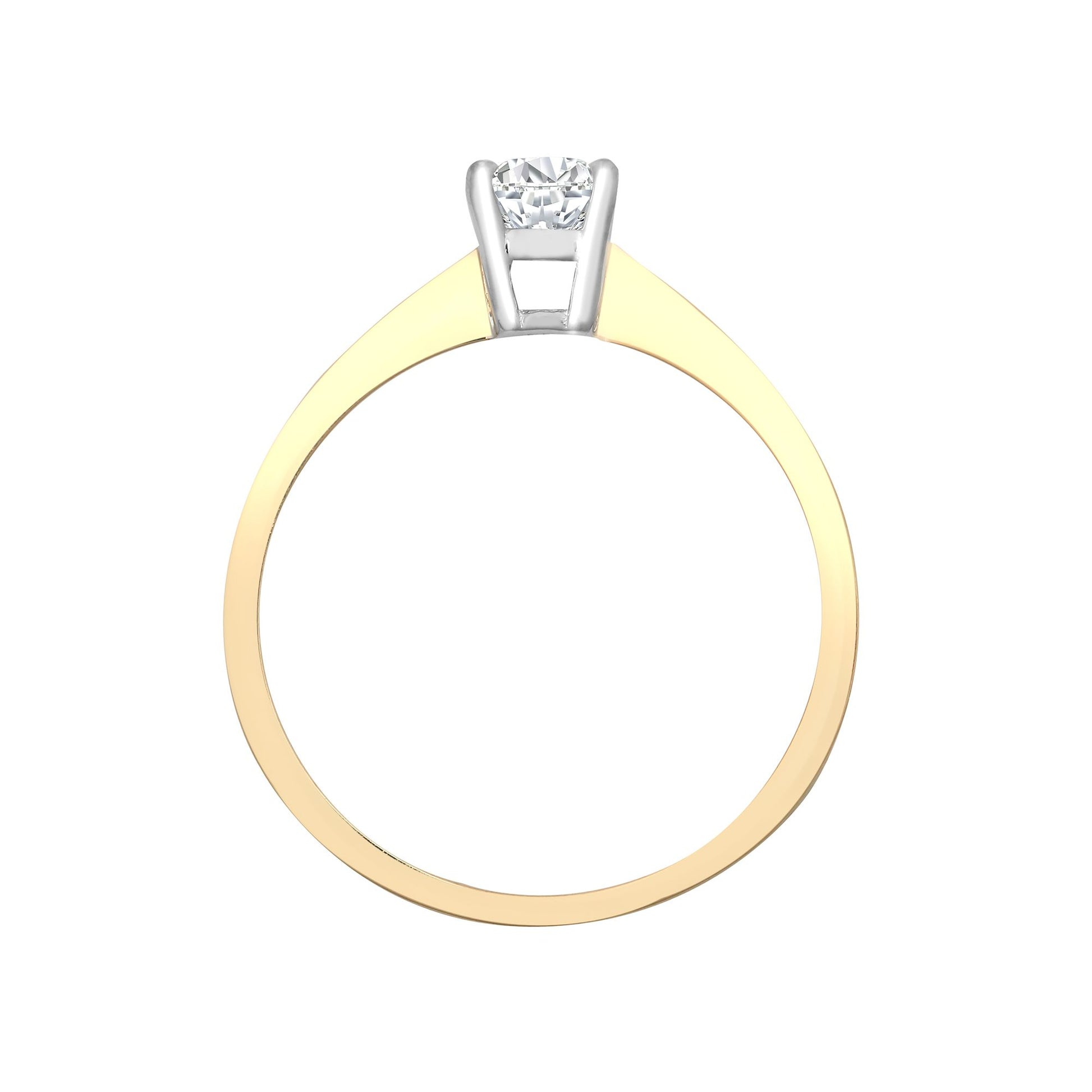 18ct Yellow Gold 25pts Solitaire Natural Diamond Ring