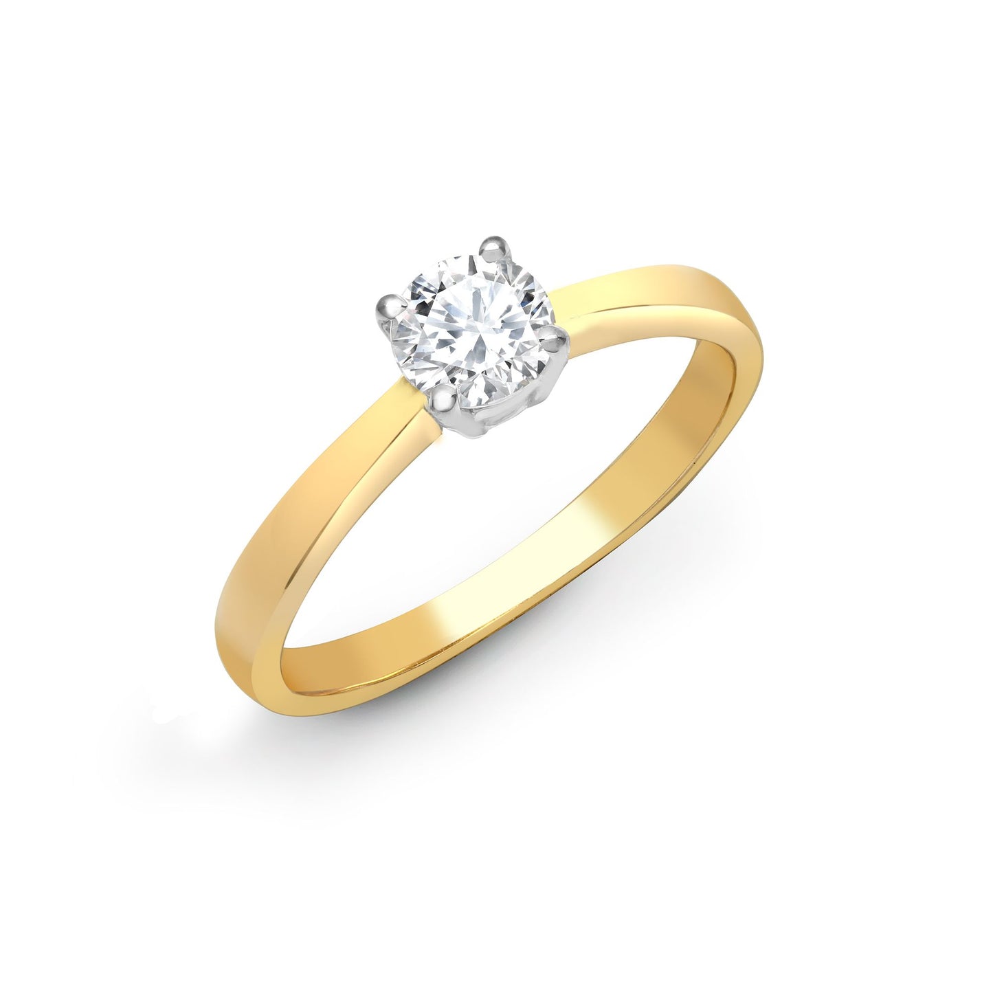 18ct Yellow Gold 1ct Solitaire Natural Diamond Ring
