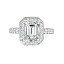 J | 18ct White Gold 43pt Semi Set Natural Diamond Ring Mount. Fits