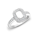 J | 18ct White Gold 43pt Semi Set Natural Diamond Ring Mount. Fits