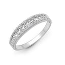 18ct White 0.47ct Natural Diamond 3 Row ? ET Ring