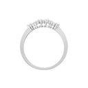 18ct White 0.45ct Natural Diamond 3 x 7 Cluster Ring