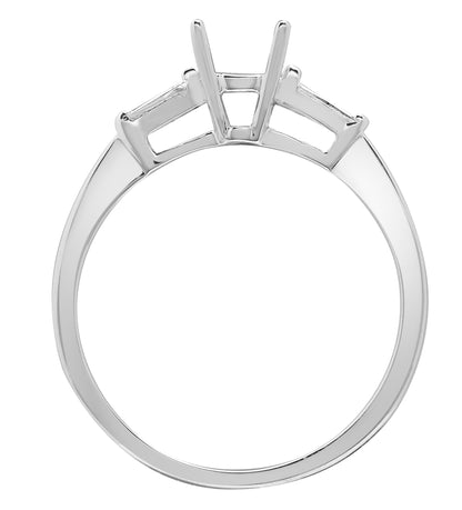 18ct White 0.16ct Natural Diamond Semi Set Ring - Holds 1.00ct