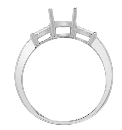 18ct White 0.14ct Natural Diamond Semi Set Ring - Holds 1.00ct