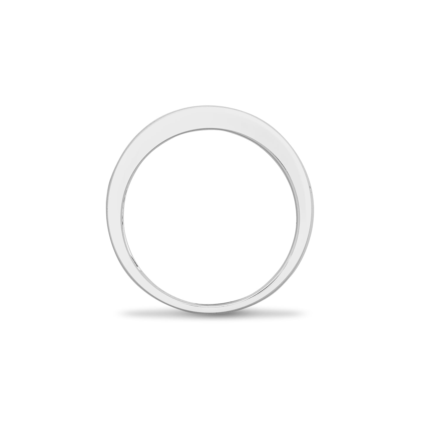 18ct White 0.75ct Natural Diamond Baguette 1\2 Eternity Ring