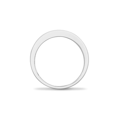 18ct White 0.75ct Natural Diamond Baguette 1\2 Eternity Ring