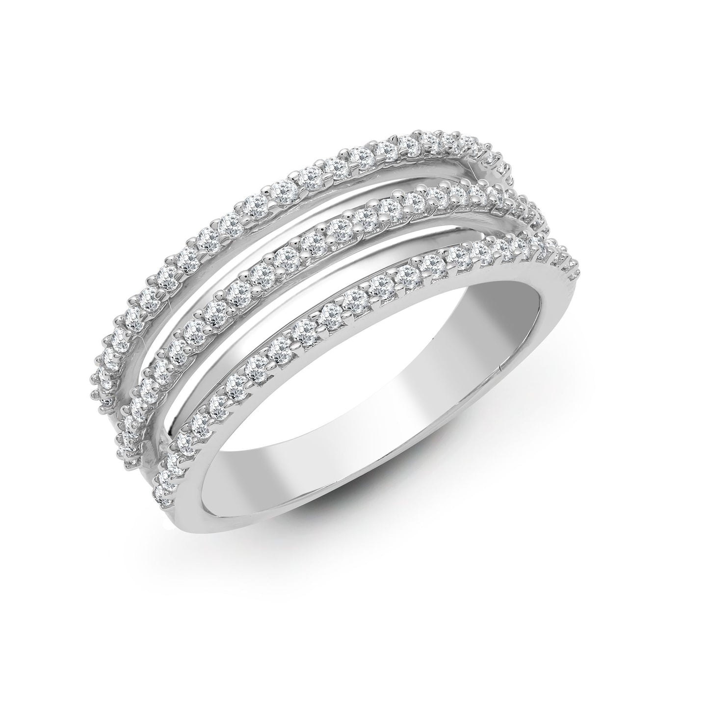 18ct White 0.63ct Natural Diamond Ring