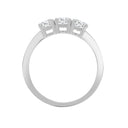 18ct White Natural Diamond Claw Set Trilogy Ring