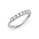 18ct White Natural Diamond 7 stone 1/2 ET Ring