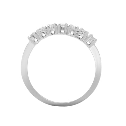 18ct White 1.00ct Natural Diamond 7 stone 1/2 ET Ring