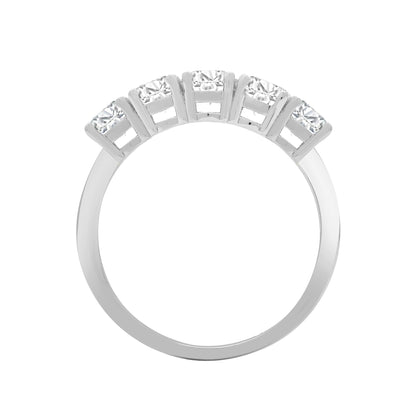18ct White 1.50ct Natural Diamond 5 stone Ring