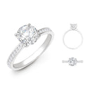 18ct White Gold Natural Diamond Channel-set Wed-fit Ring Mount + Diamond