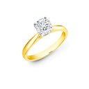 18ct Gold 25pts Round Brilliant Cut Solitaire Wed Fit Natural Diamond Ring
