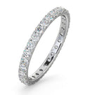 18ct White Gold Claw Set Full Eternity Ring Natural Diamond VS
