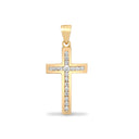 18ct Yellow Gold Natural Diamond Cross