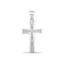 18ct White Gold Natural Diamond Cross