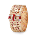 Ludo Bracelet in 18K Rose Gold with Coral, Diamond and Ruby